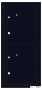 Versatile Front Loading Single Column Commercial Mailbox with 2 Extra-Large Parcel Lockers-Black (BK)