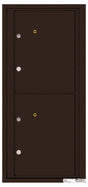 Versatile Front Loading Single Column Commercial Mailbox with 2 Extra-Large Parcel Lockers-Dark Bronze (DB)