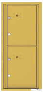 Versatile Front Loading Single Column Commercial Mailbox with 2 Extra-Large Parcel Lockers-Gold Speck (GS)