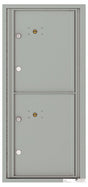 Versatile Front Loading Single Column Commercial Mailbox with 2 Extra-Large Parcel Lockers-Silver Speck (SS)