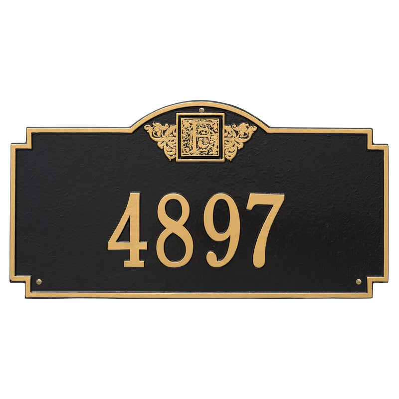 Whitehall Monogram - Estate Wall - One Line Address Plaque 