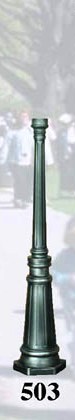 42 inch Cast Aluminum Direct Surface Mount Decorative Lamp Post