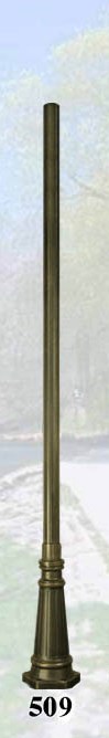 Decorative Fluted 99 inch Cast Aluminum Surface Mount Lamp Post