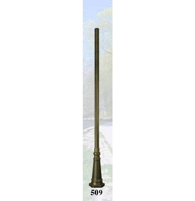 Decorative Fluted 99 inch Cast Aluminum Surface Mount Lamp Post