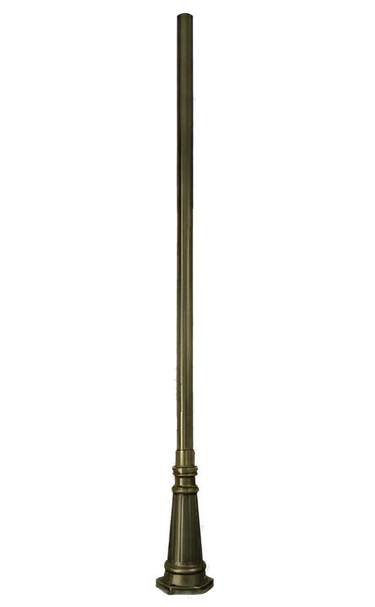 Decorative Fluted 99 inch Cast Aluminum Surface Mount Lamp Post