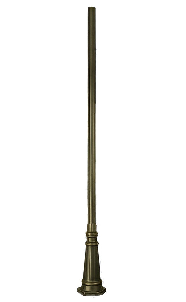 Decorative Fluted 99 inch Cast Aluminum Surface Mount Lamp Post