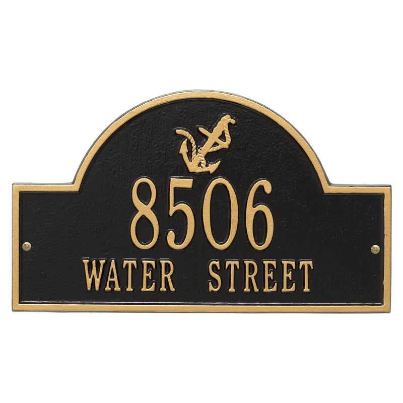 Personalized Anchor Arch Plaque - Two Line