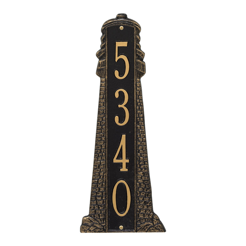 Personalized Lighthouse Vertical - Grande Plaque