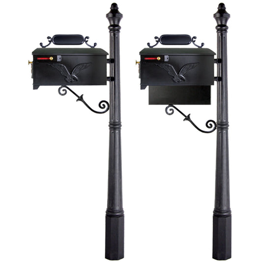 Residential Mailbox System with Eagle Mailbox