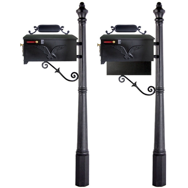 Residential Mailbox System with Eagle Mailbox