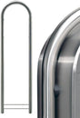 USPS Approved Bobi Classic B Rear Access Modern Locking Stainless Steel Mailbox and Round Stainless Steel Post Combo