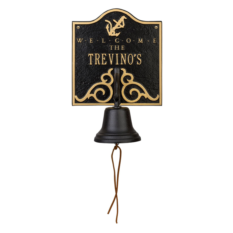 Personalized Anchor Bell Welcome Plaque