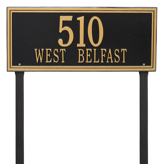 Whitehall Double Line - Estate Lawn - Two Line Address Plaque 