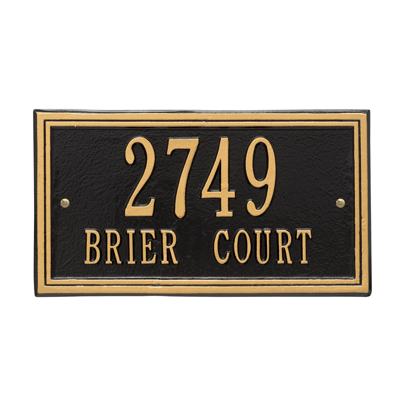 Whitehall Double Line - Standard Wall - Two Line Address Plaque 