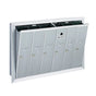6 Compartment Fully Recessed Vertical Replacement Mailboxes- Anodized Aluminum
