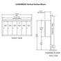 6 Compartment Surface Mount Vertical Mailboxes - Anodized Aluminum
