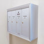 6 Compartment Surface Mount Vertical Mailboxes - Anodized Aluminum