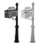 Residential Mailbox System with Olive Wreath Decorative Mailbox and Pineapple Finial