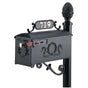 Residential Mailbox System with Olive Wreath Decorative Mailbox and Pineapple Finial