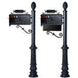 Residential Mailbox System with Olive Wreath Decorative Mailbox and Pineapple Finial
