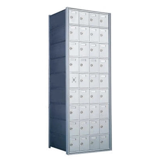9 Doors High x 4 Doors (35 Tenants) 1600 Front-Load Private Distribution Mailbox in Anodized Aluminum Finish