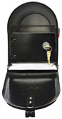 QualArc Penfield QUAD Mailbox Post System, base 8 with Four E1 Economy Mailboxes Black