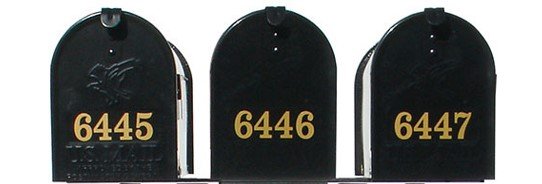 QualArc Penfield Twin Mailbox Post System, base 8 with two E1 Economy Mailboxes Black