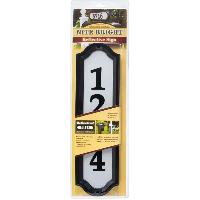 Whitehall Standard Size Nite Bright Richfield Home Address Multiple-Mount Plaque