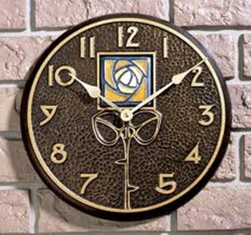 Whitehall Amber or Blue Dard Hunter Rose Clock