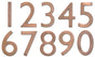 4 Inch Solid Brass House Numbers (0-9) - Choose Finish