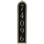 Vertical Cast Aluminum Address Plaque with Flat Letters (6 1/2" x 28 1/4")
