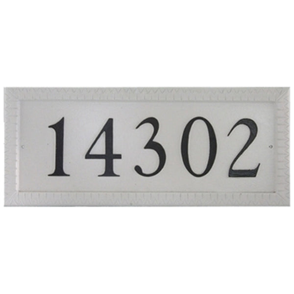 Rectangle Cast Aluminum Flat Letter Address Plaque with Flat Letters (19" x 8")