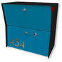 Tedstuff RetroBox Locking Small Package Wall Mounted Mailbox in Jet Black