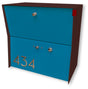 Tedstuff RetroBox Locking Small Package Wall Mounted Mailbox in Coconut