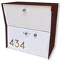 Tedstuff RetroBox Locking Small Package Wall Mounted Mailbox in Coconut