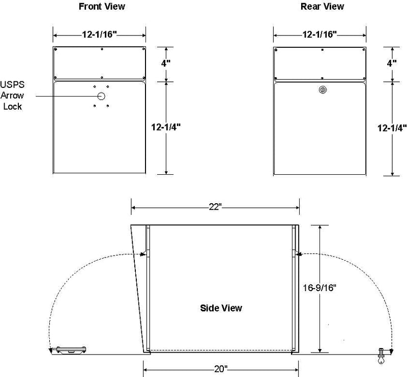 Custom Arrow Commercial Collection Box (Rear Access)