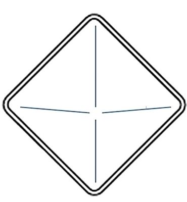 Diamond Sign Backplate 30"