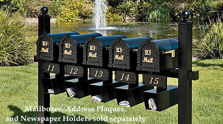 Keystone Series Triple Multi-Mount Mailbox Post (Mailboxes not included)