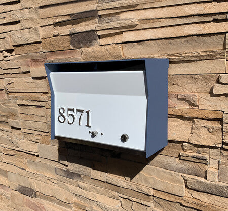RetroBox Locking Wall Mount Mailbox in Designer Gray