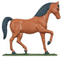 Whitehall Large Bell with Horse Ornament Black