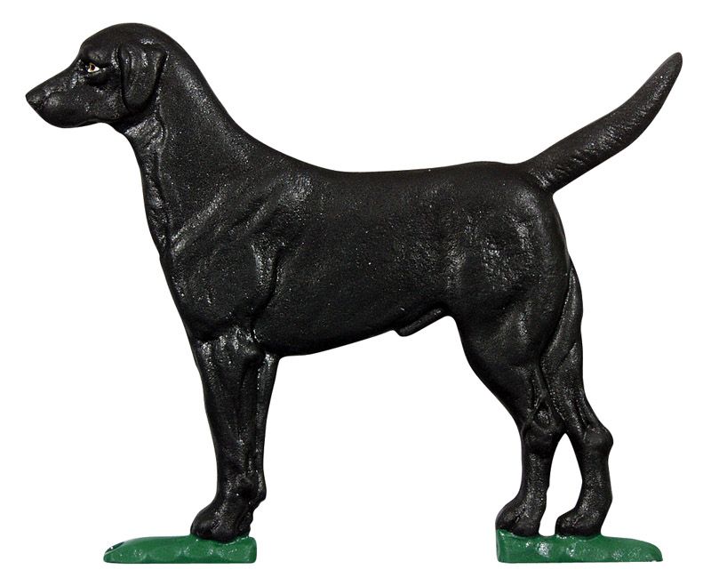 Whitehall Large Bell with Retriever Ornament Black