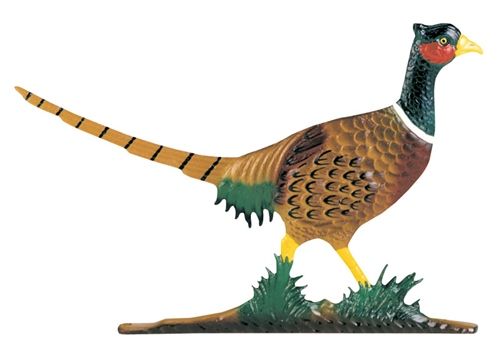 Whitehall Large Bell with Pheasant Ornament Black