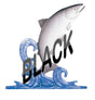 Whitehall Large Bell with Trout Ornament Black