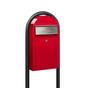 Bobi Grande Slim Front Access Mailbox with Round Post Combo - Multiple Color Options