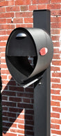 Spira Postbox Unique Post Mount Mailbox - Black