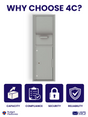 Florence 4C Mailbox Hopper Collection Drop Box - 14 Doors High USPS Access