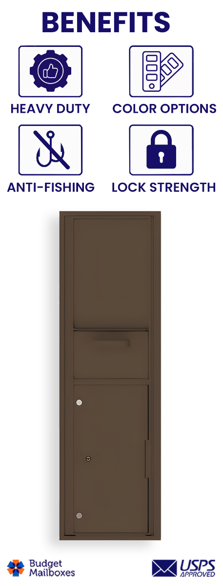 Florence 4C Mailbox Hopper Collection Drop Box - Max Height USPS Access