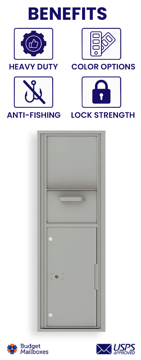 Florence 4C Mailbox Hopper Collection Drop Box - 14 Doors High USPS Access