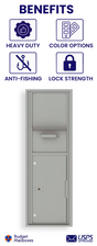 Florence 4C Mailbox Hopper Collection Drop Box - 14 Doors High USPS Access