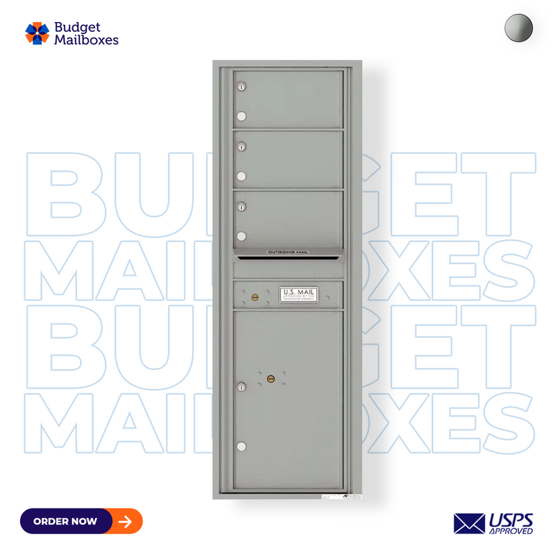 Florence 4C Horizontal Mailbox - 3 Doors, 1 Parcel Locker - 14 Doors High USPS Access